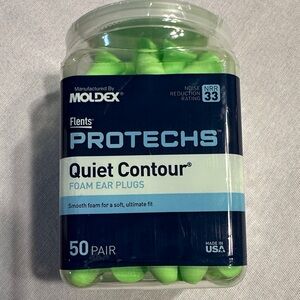 NWT, Sealed Box, Green Foam Ear Plugs - 50 Pair